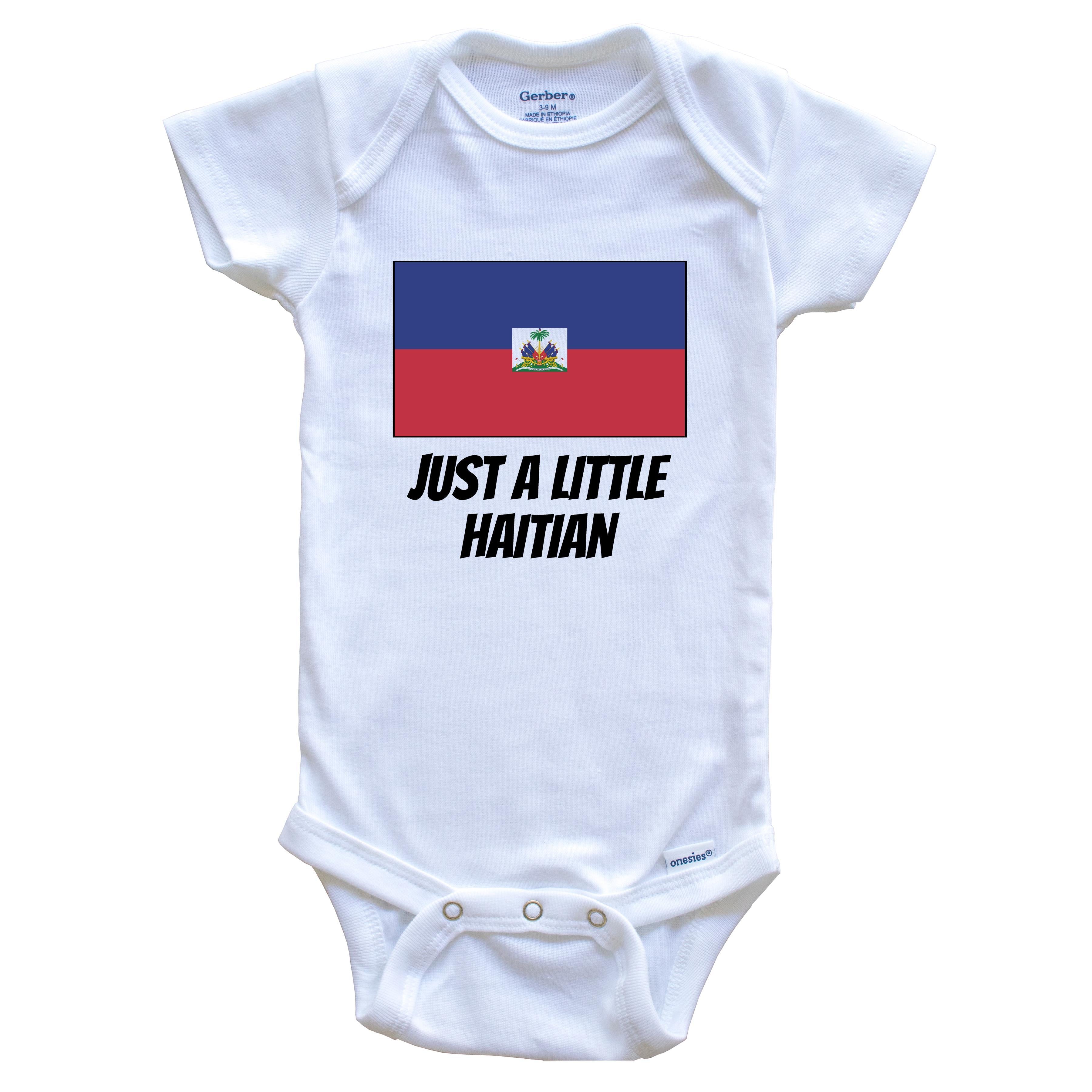 Just A Little Haitian Cute Haiti Flag Baby Onesie – Really Awesome Shirts