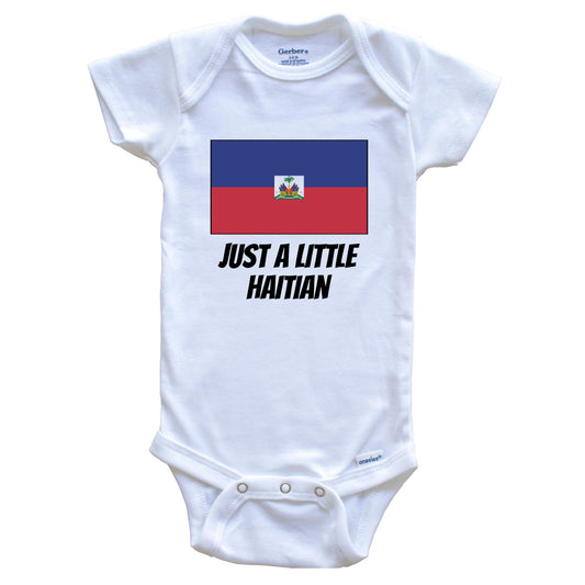 Just A Little Haitian Cute Haiti Flag Baby Onesie