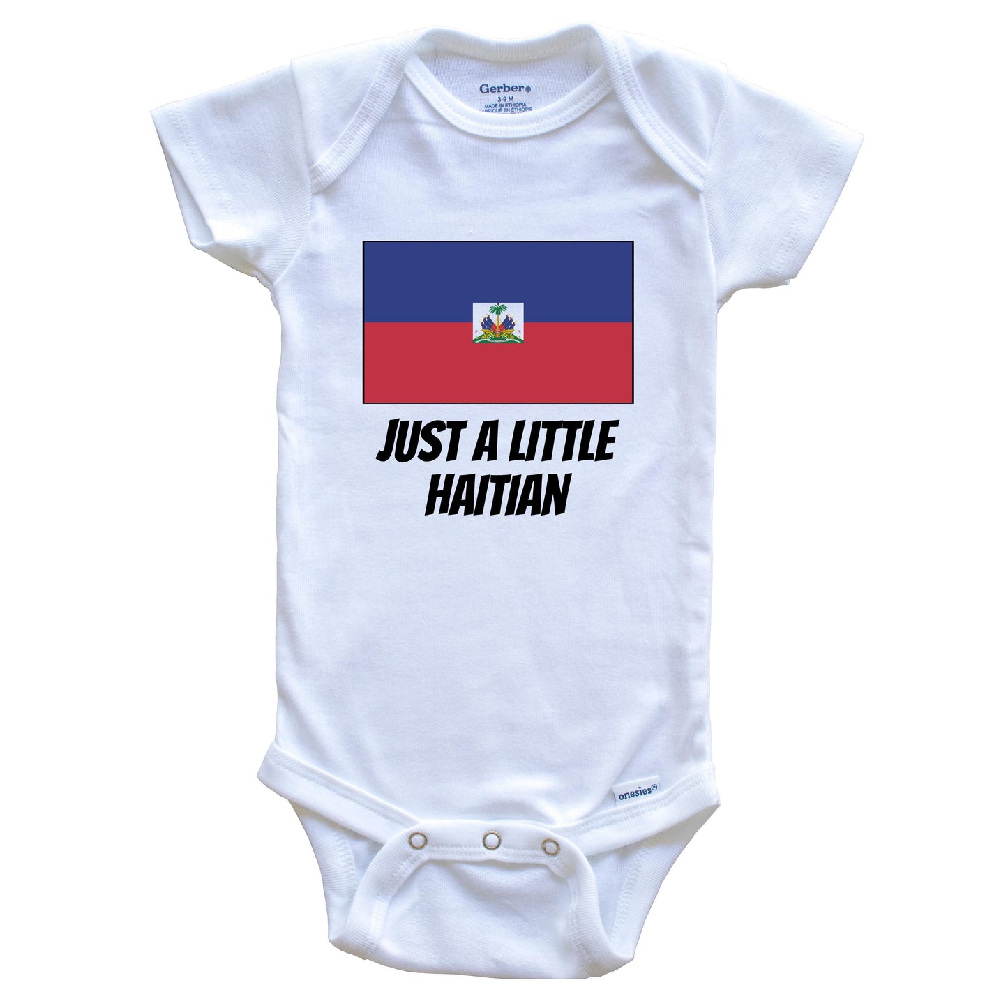 Just A Little Haitian Cute Haiti Flag Baby Onesie