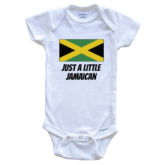 Just A Little Jamaican Cute Jamaica Flag Baby Onesie