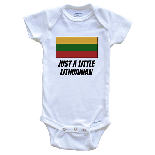 Just A Little Lithuanian Cute Lithuania Flag Baby Onesie