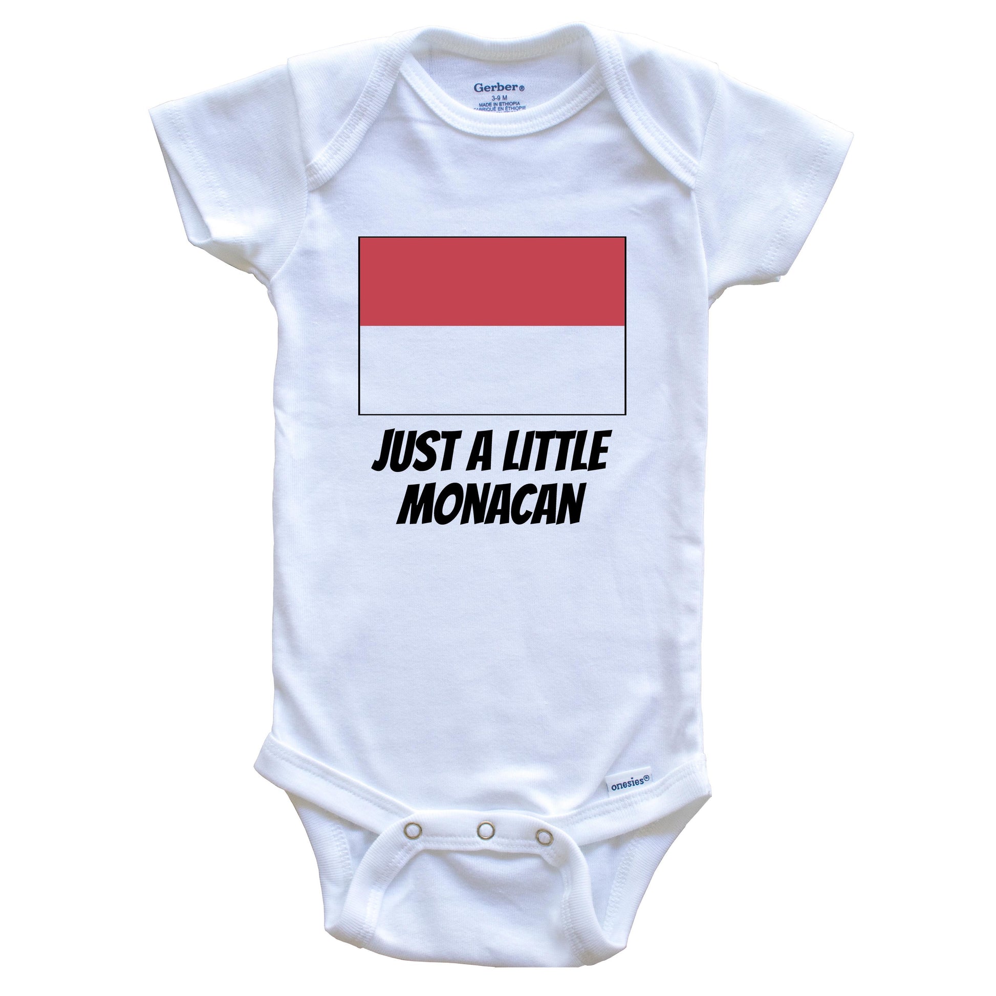 Just A Little Monacan Cute Monaco Flag Baby Onesie
