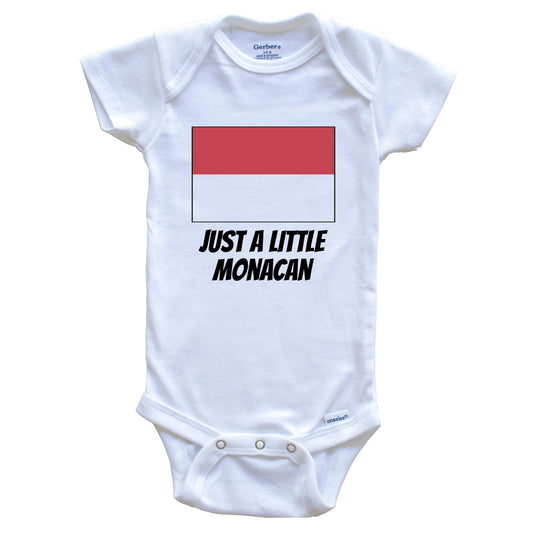 Just A Little Monacan Cute Monaco Flag Baby Onesie