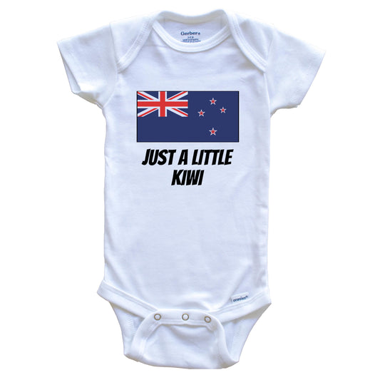 Just A Little Kiwi Cute New Zealand Flag Baby Onesie
