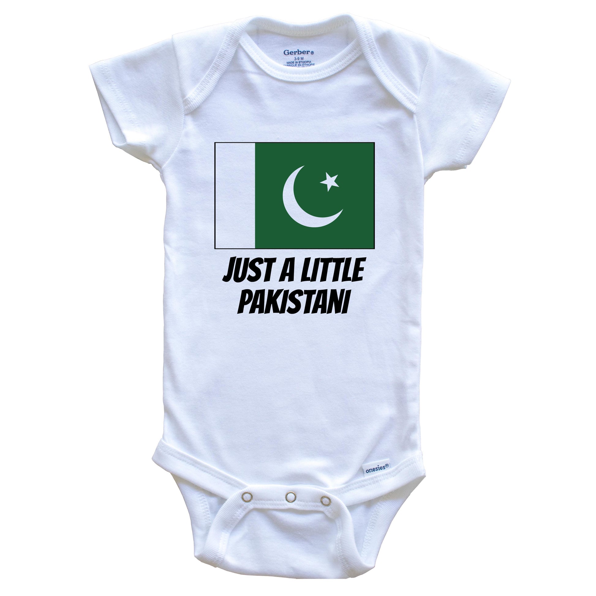 Just A Little Pakistani Cute Pakistan Flag Baby Onesie