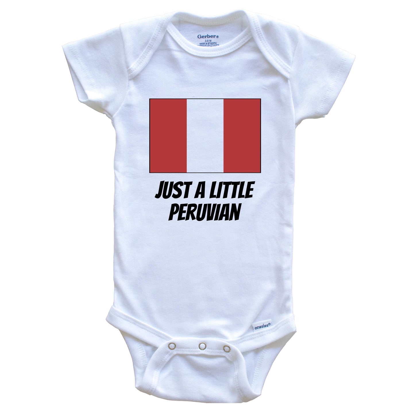 Just A Little Peruvian Cute Peru Flag Baby Onesie