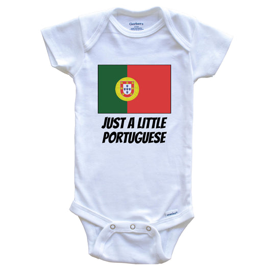 Just A Little Portuguese Cute Portugal Flag Baby Onesie