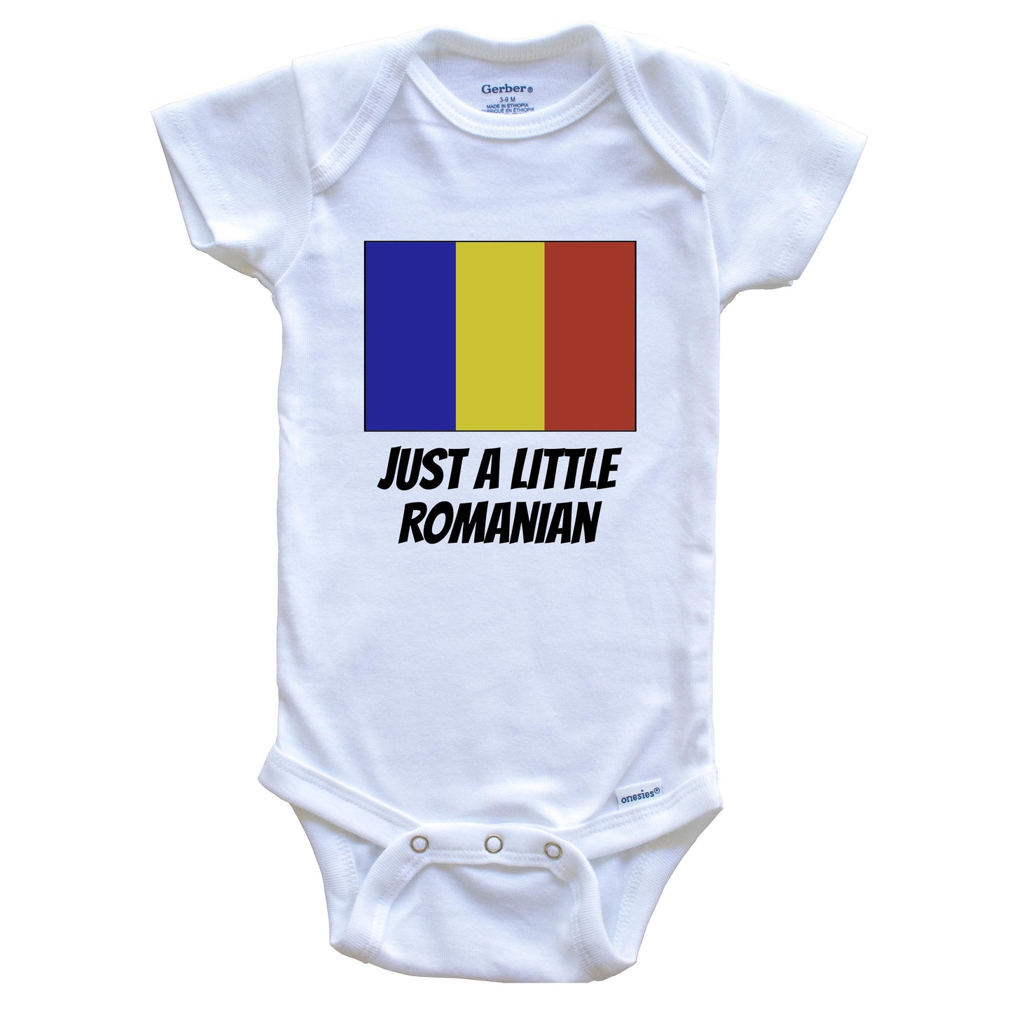 Just A Little Romanian Cute Romania Flag Baby Onesie
