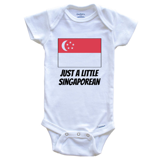 Just A Little Singaporean Cute Singapore Flag Baby Onesie