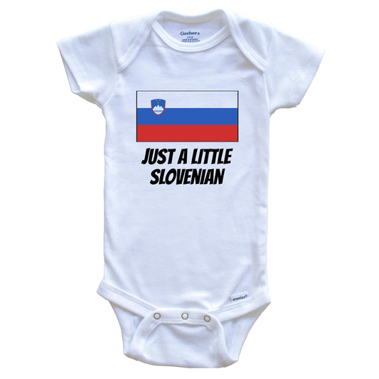 Just A Little Slovenian Cute Slovenia Flag Baby Onesie