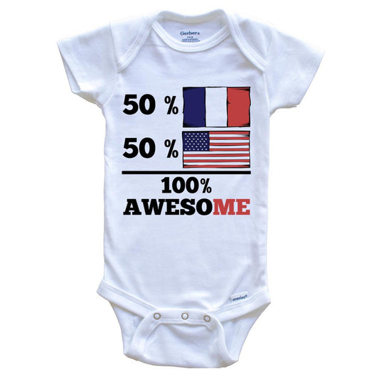 Half French Half American Baby Onesie