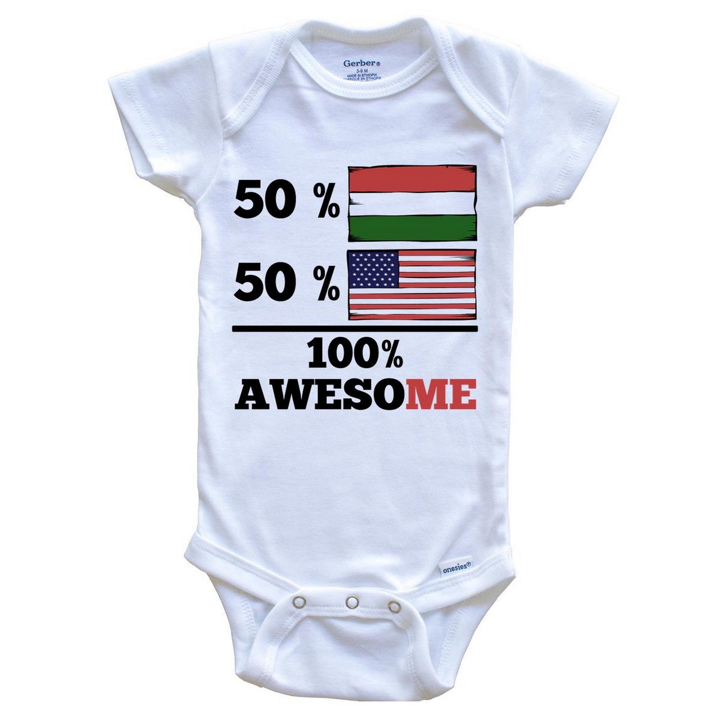 Half Hungarian Half American Baby Onesie