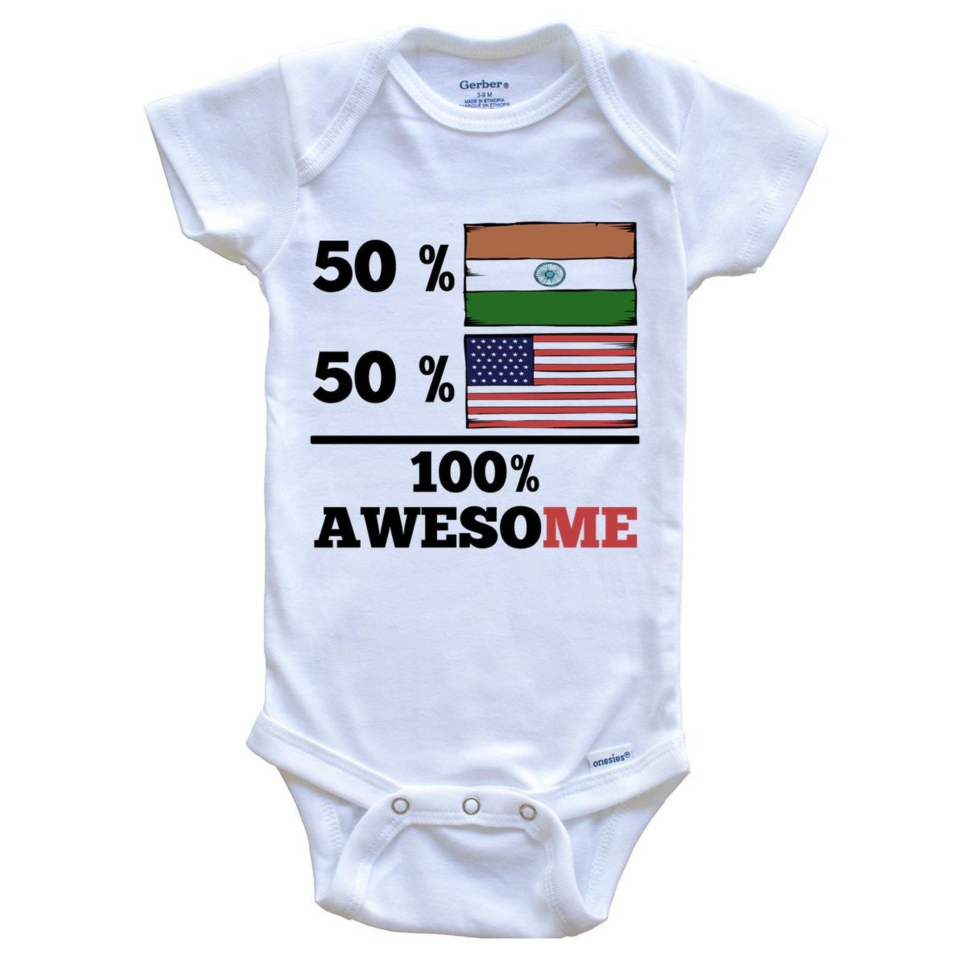 Half Indian Half American Baby Onesie