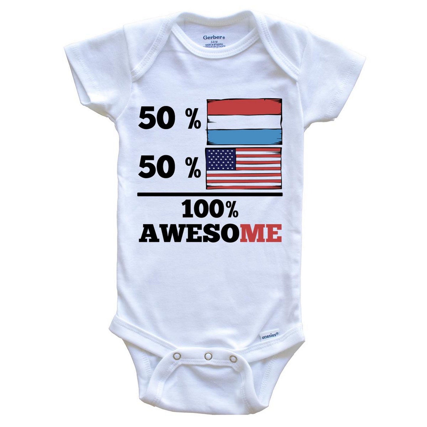 Half Luxembourgish Half American Baby Onesie