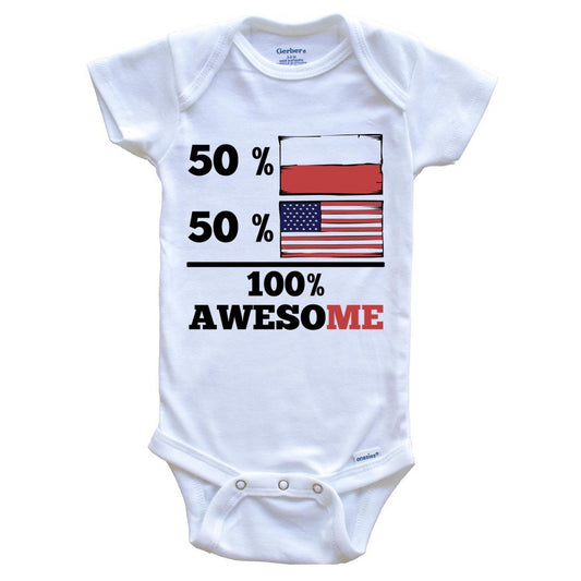 Half Polish Half American Baby Onesie