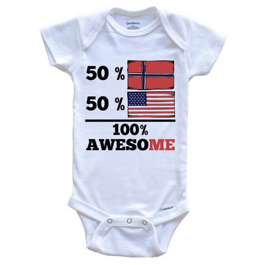 Half Scandinavian Half American Baby Onesie