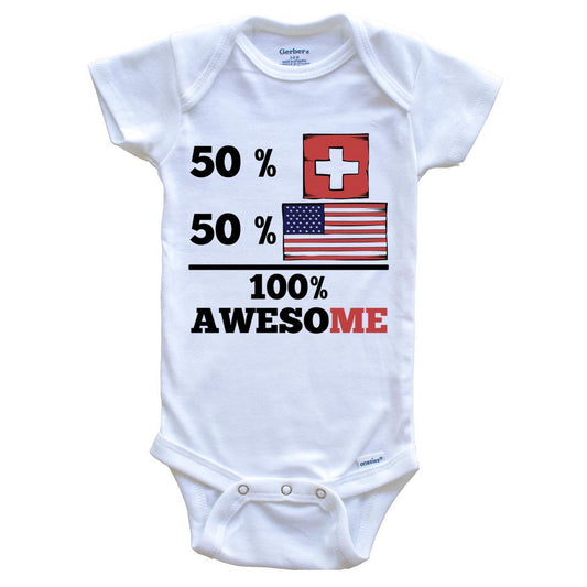 Half Swiss Half American Baby Onesie