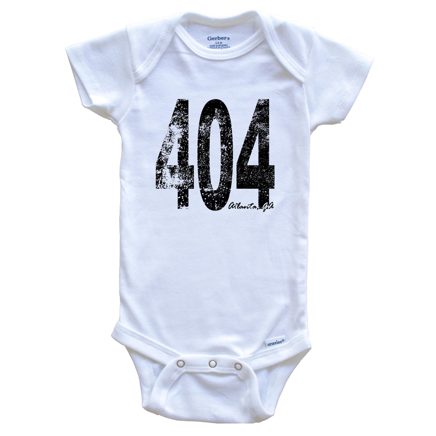 404 Atlanta Georgia Area Code Baby Onesie - One Piece Baby Bodysuit