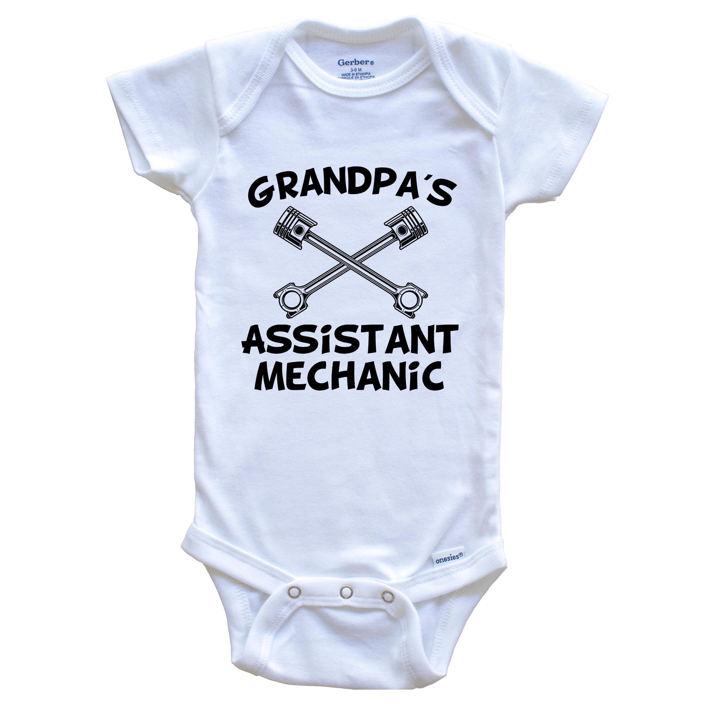 Grandpa's Assistant Mechanic Cute Grandchild Baby Onesie