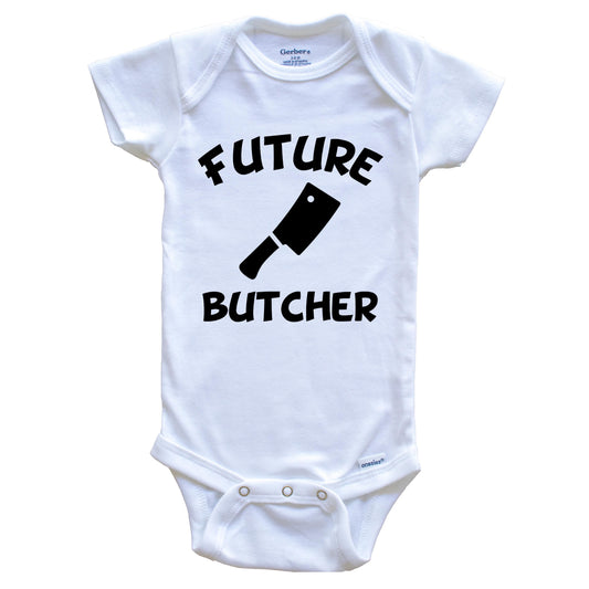 Future Butcher Cute Meat Cleaver Baby Onesie - One Piece Baby Bodysuit