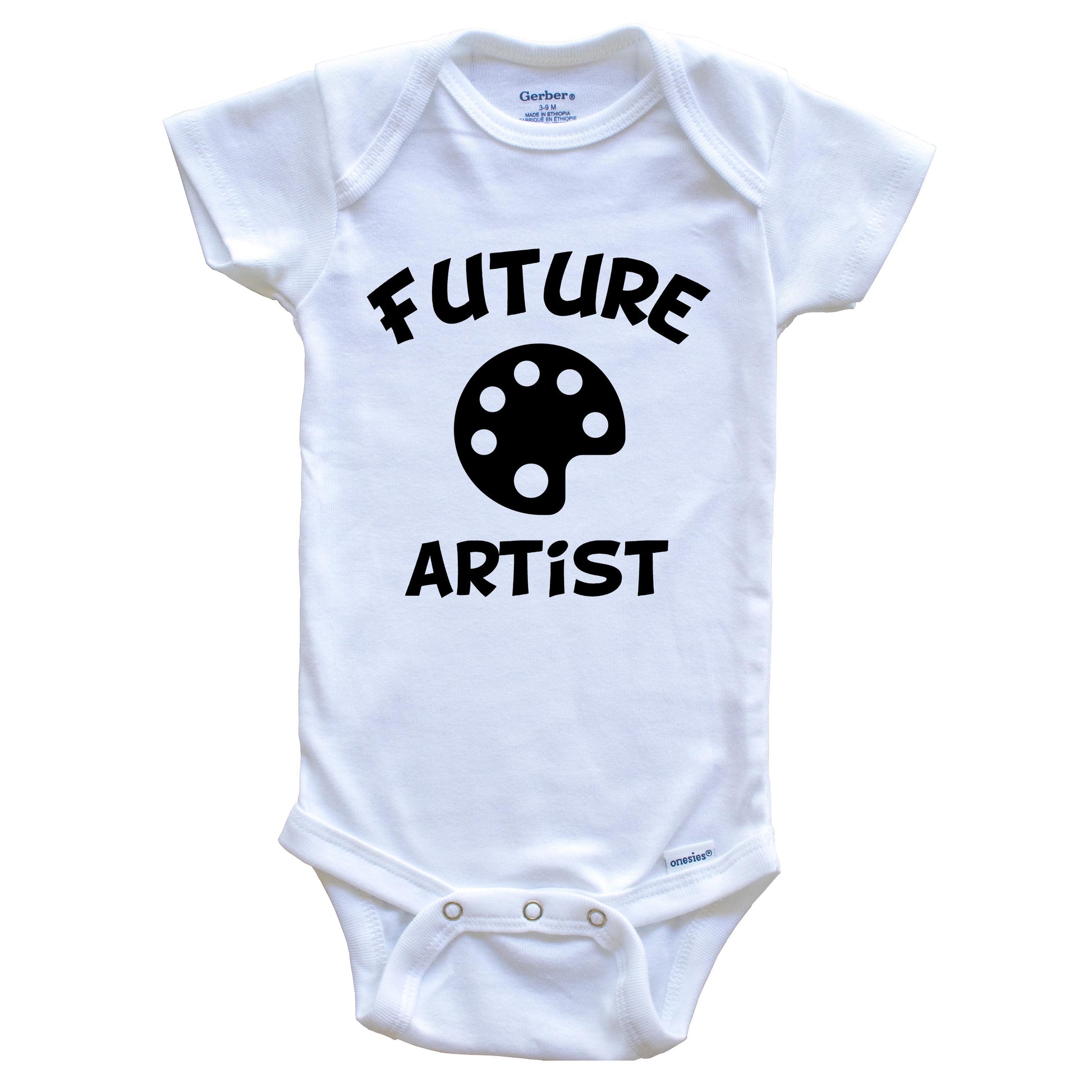 Future Artist Cute Art Palette Baby Onesie - One Piece Baby Bodysuit