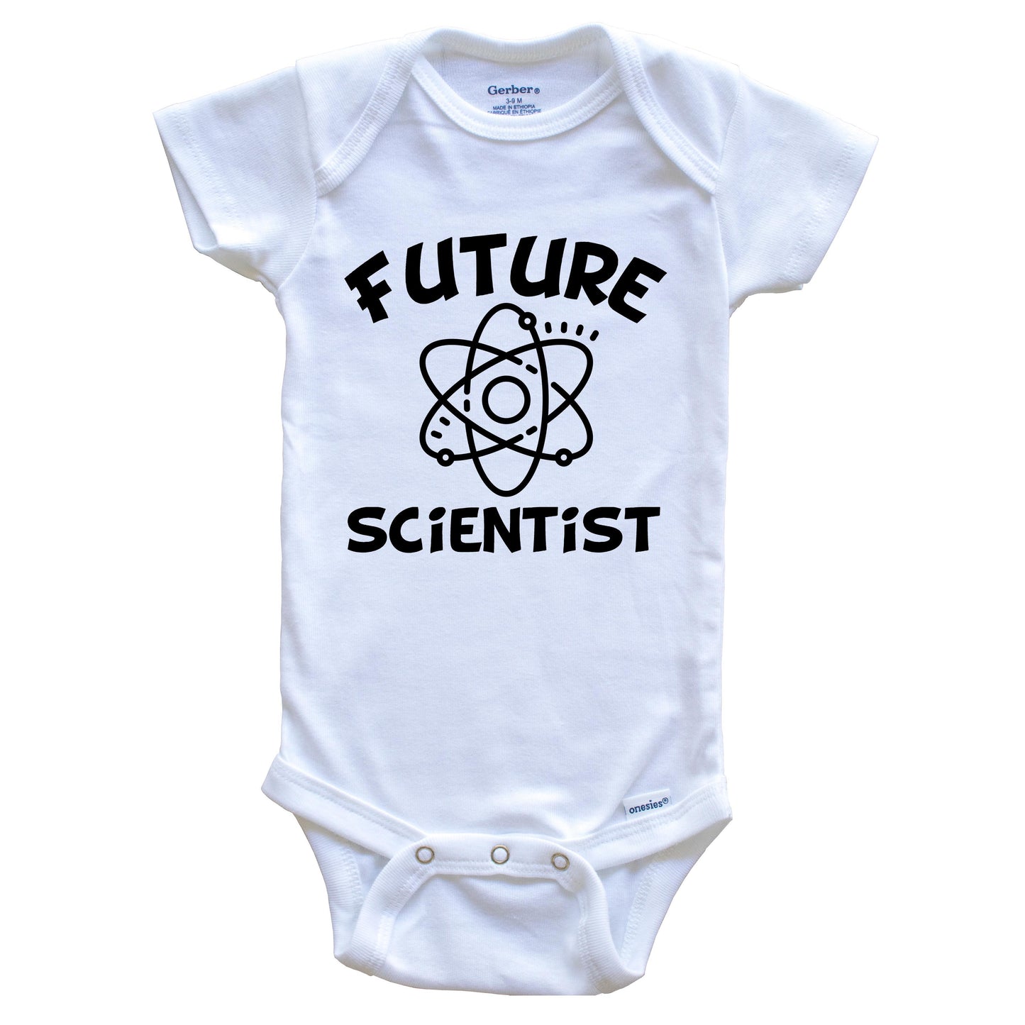 Future Scientist Cute Atom Baby Onesie - One Piece Baby Bodysuit