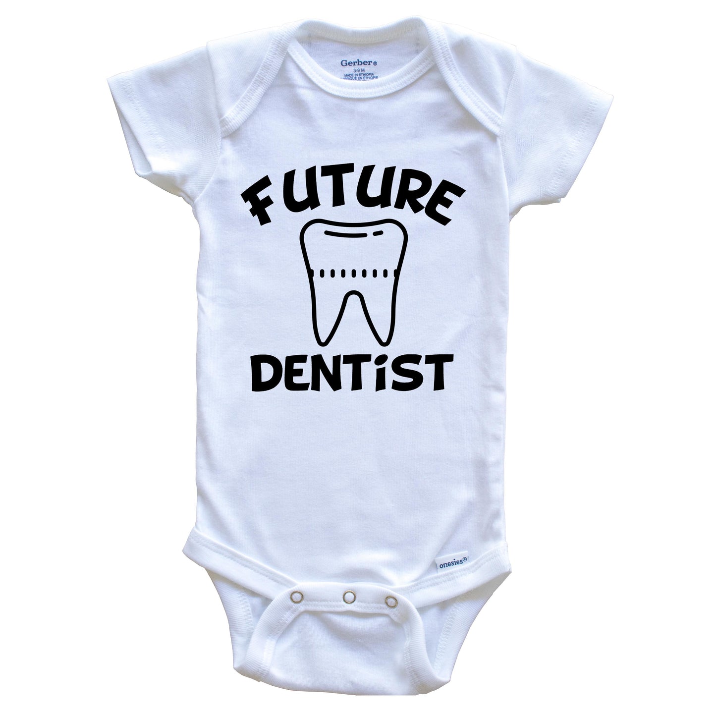 Future Dentist Cute Tooth Baby Onesie - One Piece Baby Bodysuit