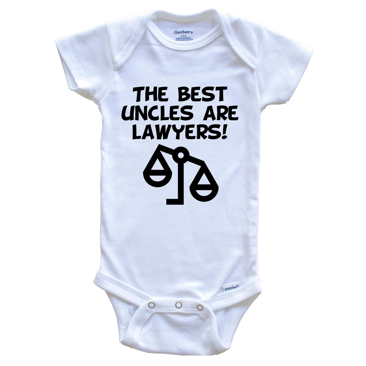 The Best Uncles Are Lawyers Funny Niece Nephew Baby Onesie