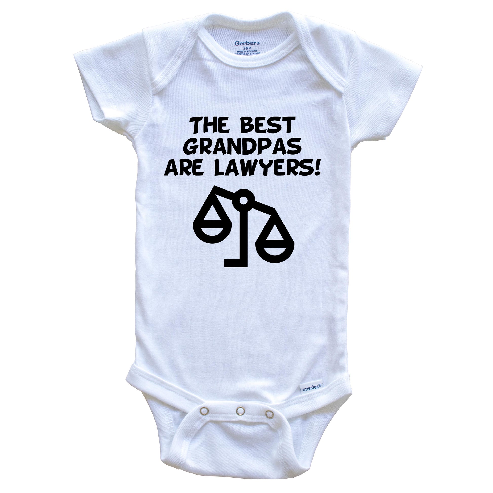 The Best Grandpas Are Lawyers Funny Grandchild Baby Onesie