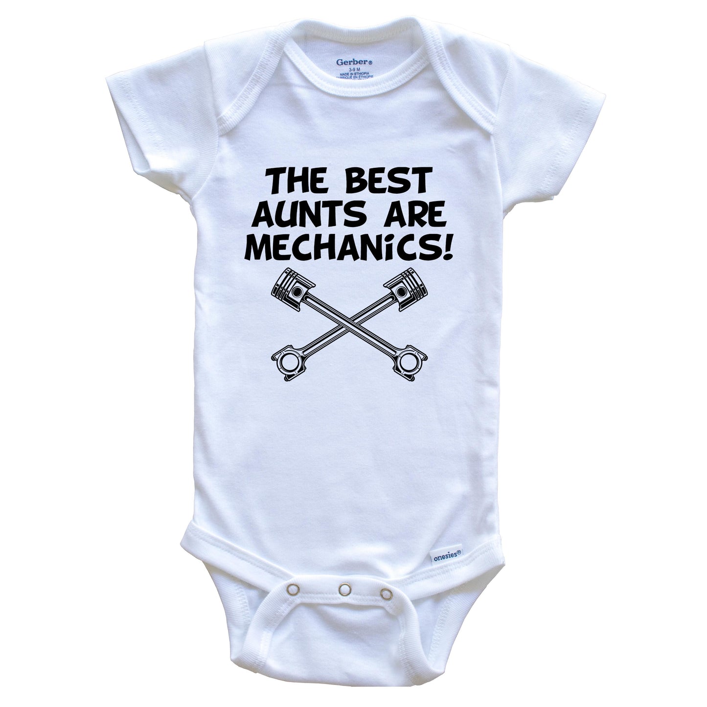 The Best Aunts Are Mechanics Funny Niece Nephew Baby Onesie