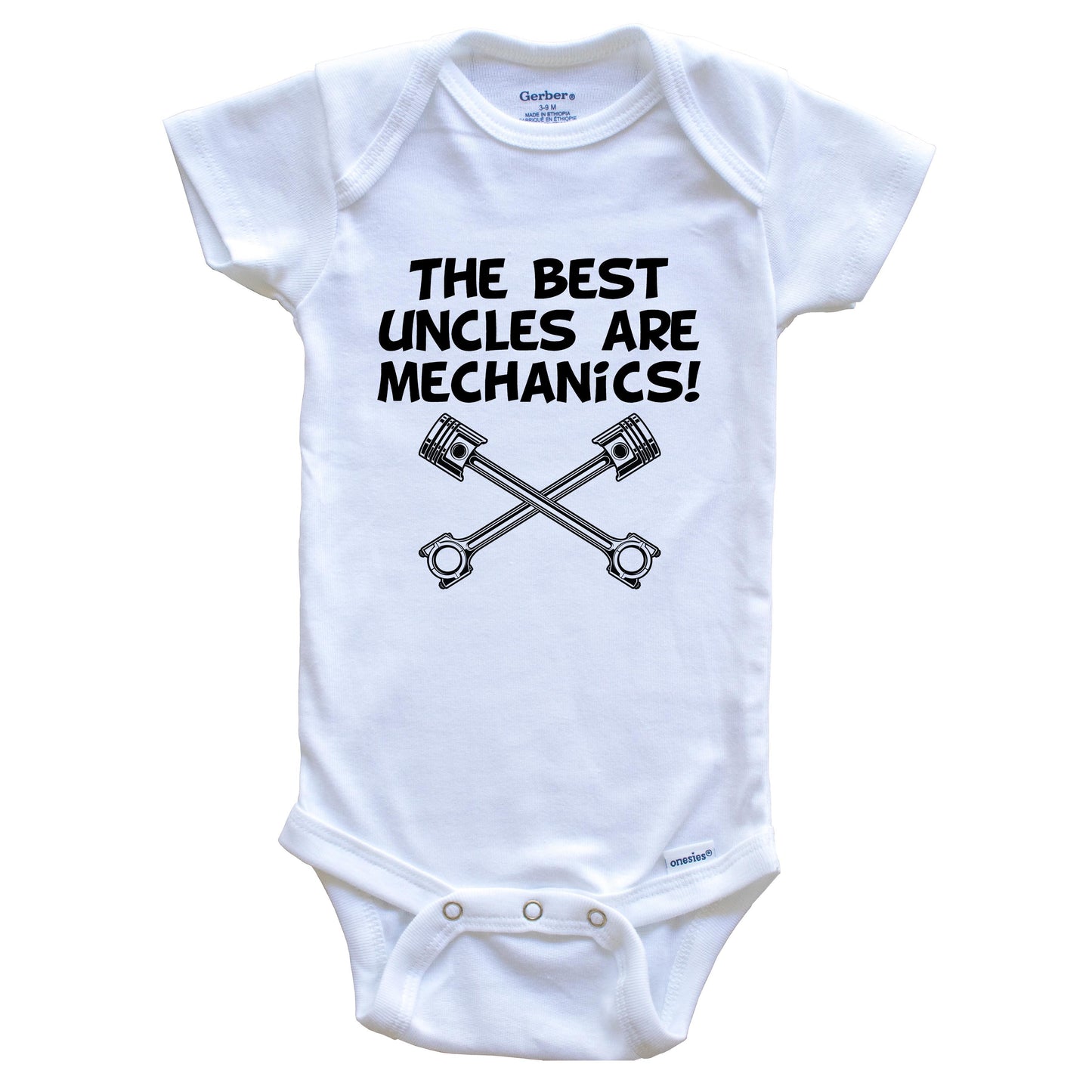 The Best Uncles Are Mechanics Funny Niece Nephew Baby Onesie
