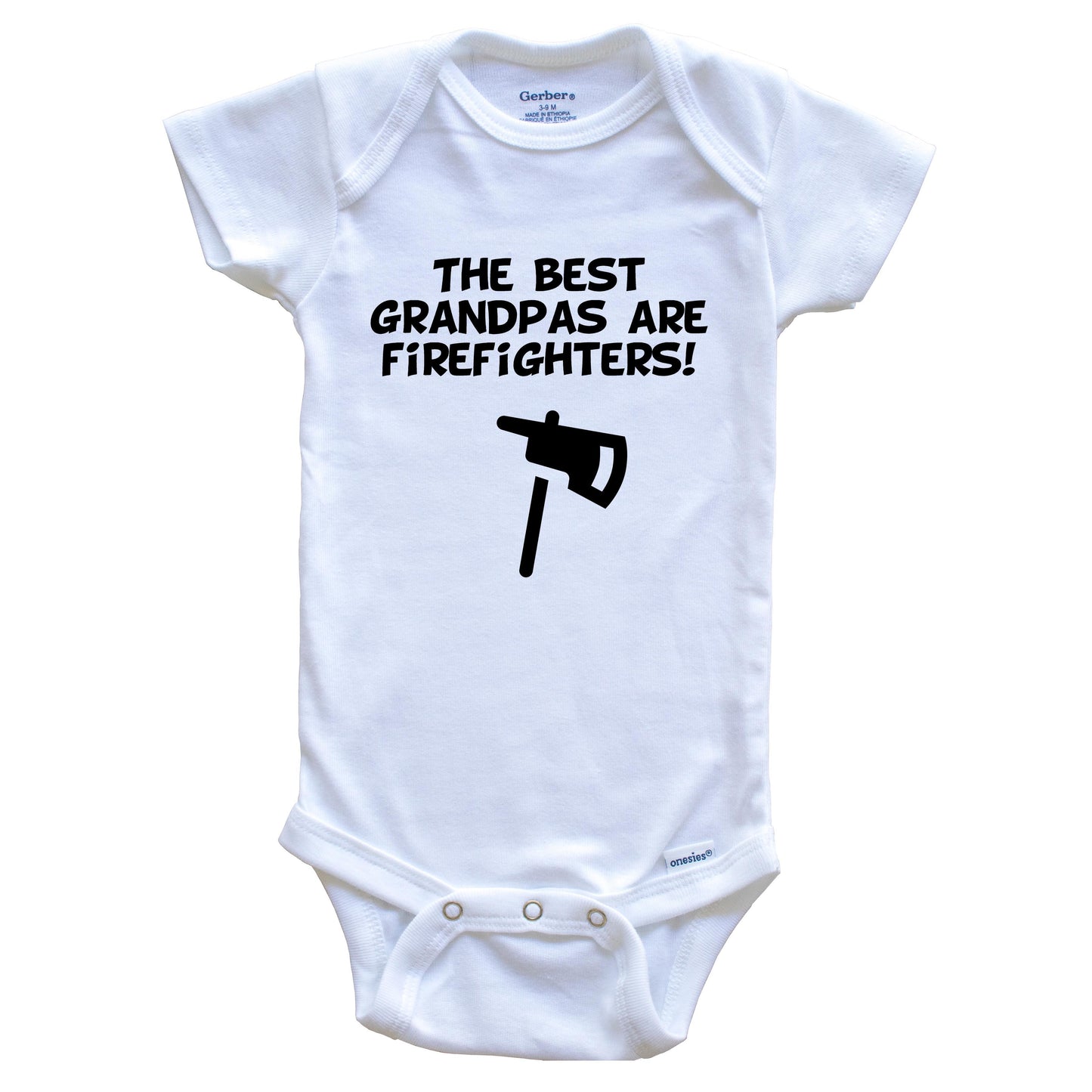The Best Grandpas Are Firefighters Funny Grandchild Baby Onesie