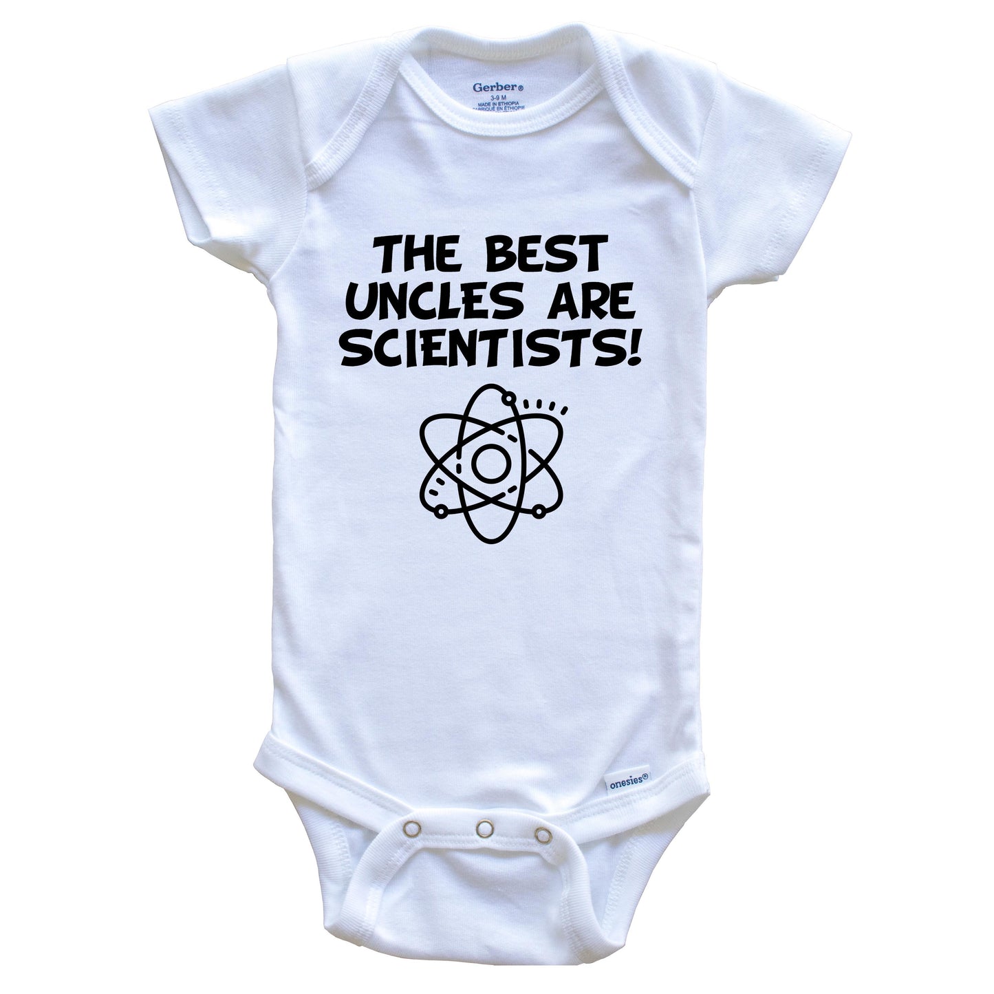 The Best Uncles Are Scientists Funny Niece Nephew Baby Onesie