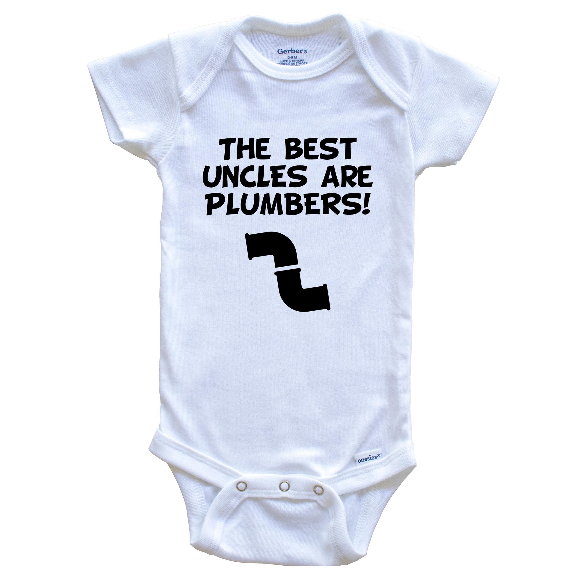 The Best Uncles Are Plumbers Funny Niece Nephew Baby Onesie