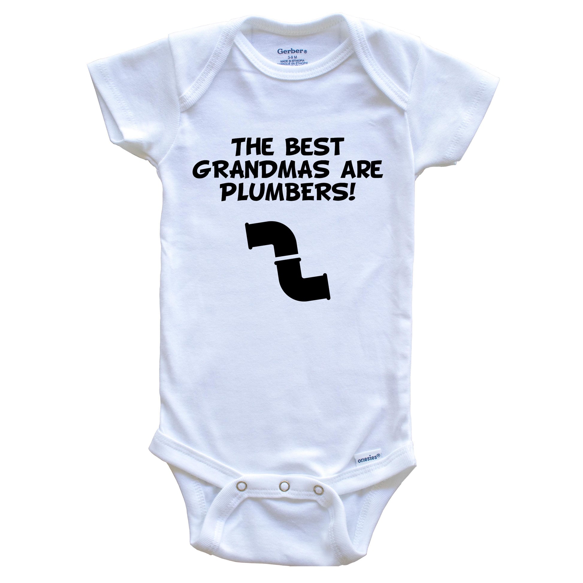 The Best Grandmas Are Plumbers Funny Grandchild Baby Onesie