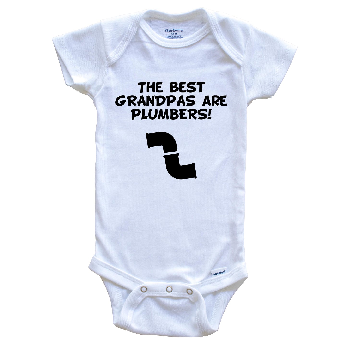 The Best Grandpas Are Plumbers Funny Grandchild Baby Onesie