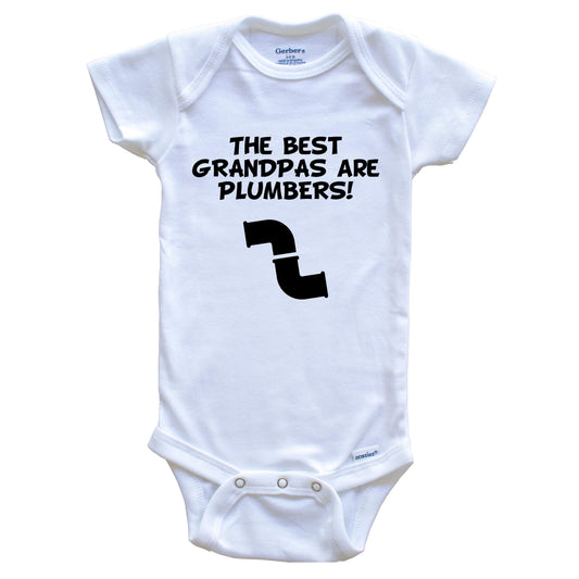 The Best Grandpas Are Plumbers Funny Grandchild Baby Onesie