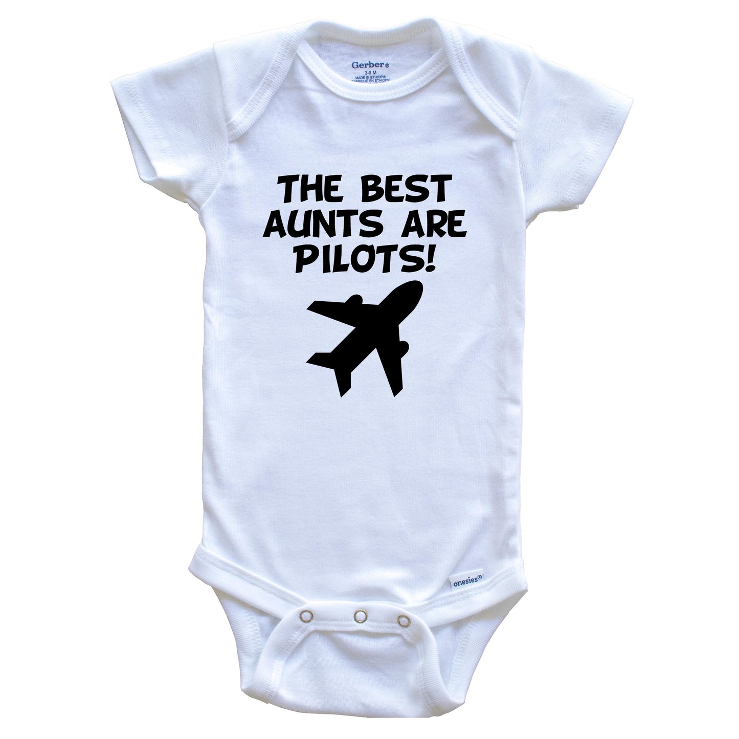 The Best Aunts Are Pilots Funny Niece Nephew Baby Onesie