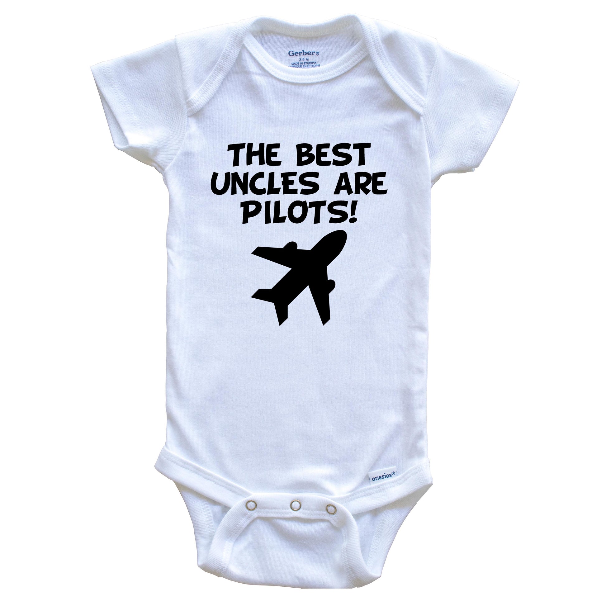 The Best Uncles Are Pilots Funny Niece Nephew Baby Onesie