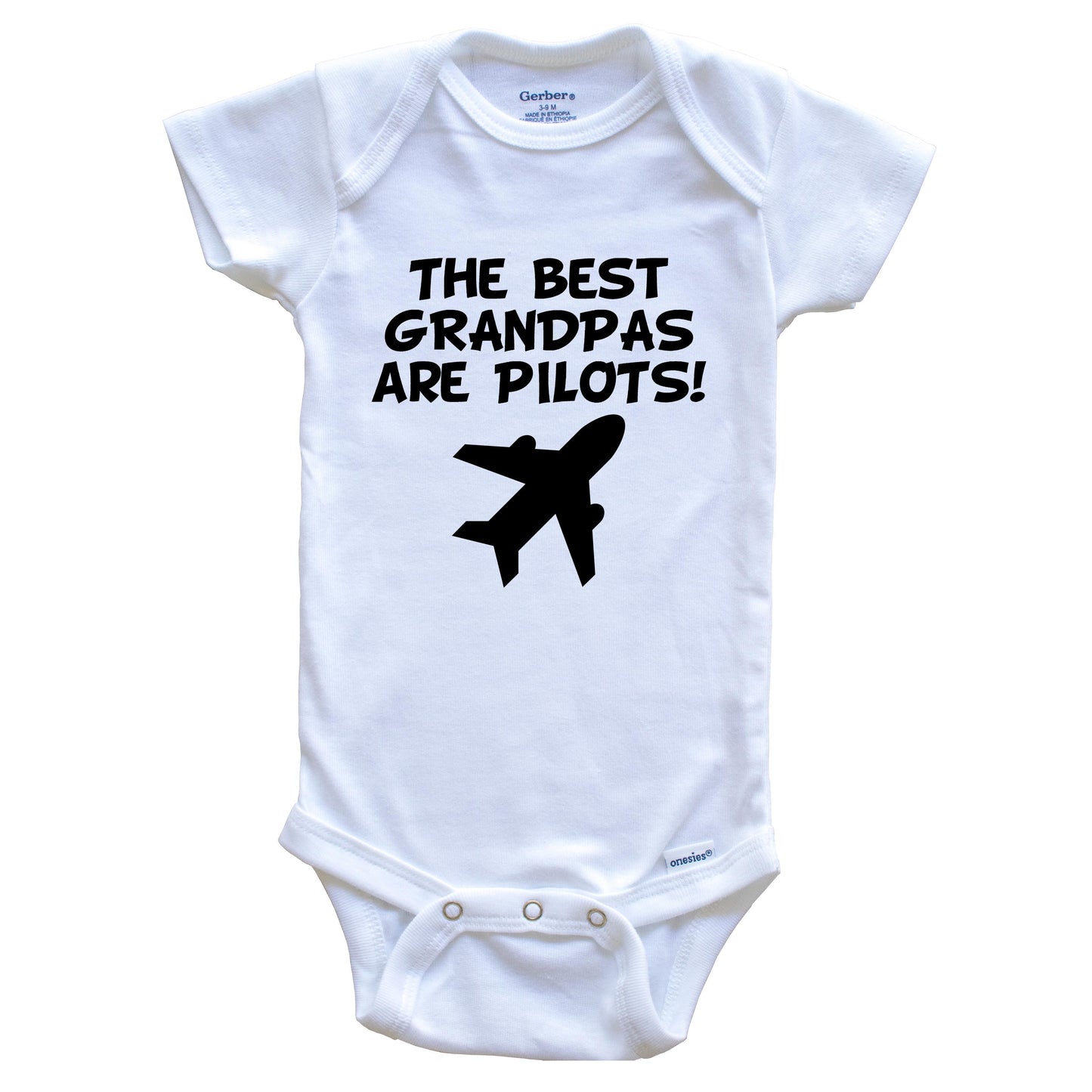 The Best Grandpas Are Pilots Funny Grandchild Baby Onesie