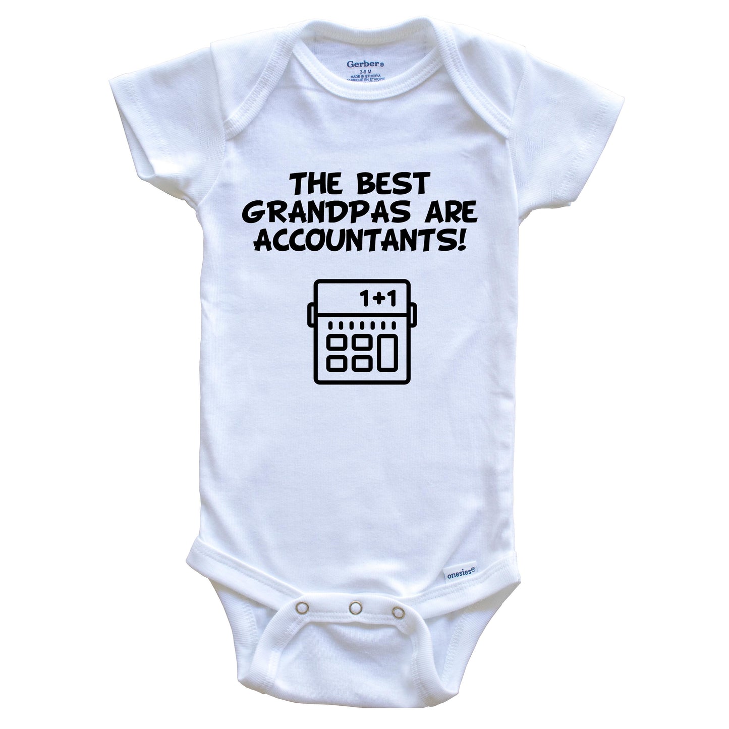 The Best Grandpas Are Accountants Funny Grandchild Baby Onesie