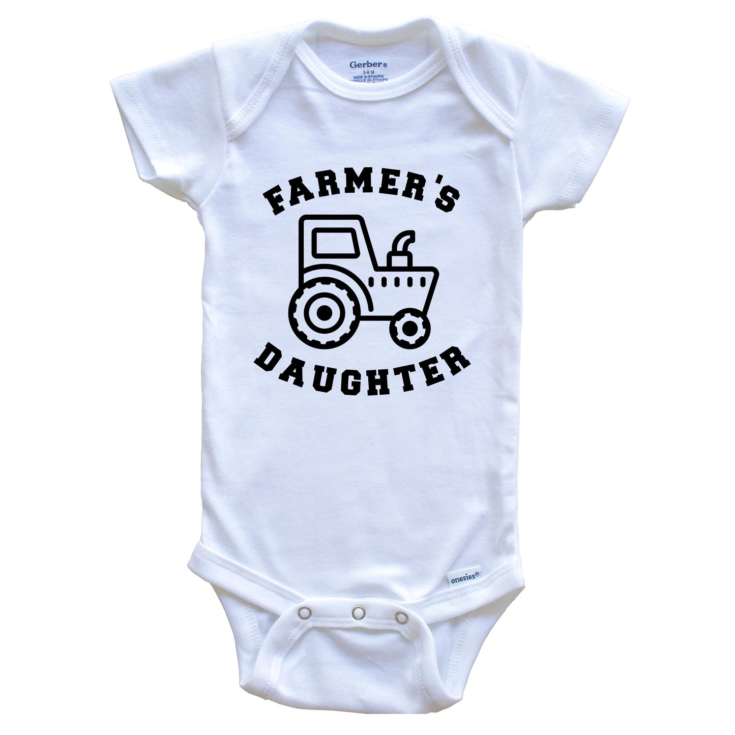 Farmer's Daughter Cute Tractor Baby Onesie - One Piece Baby Bodysuit