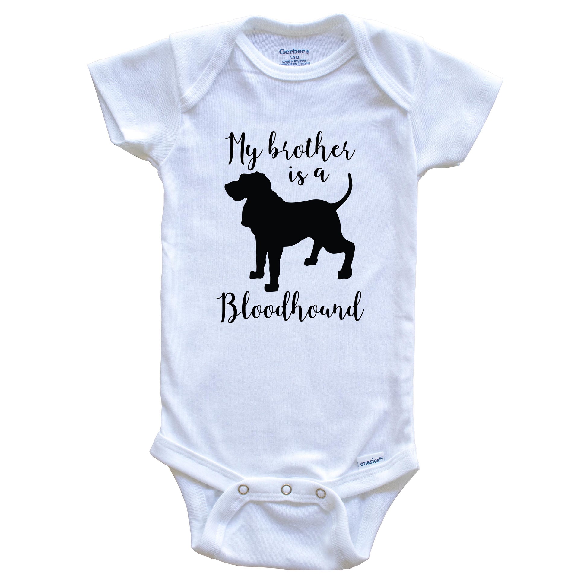 My Brother Is A Bloodhound Cute Dog Baby Onesie - Bloodhound One Piece Baby Bodysuit