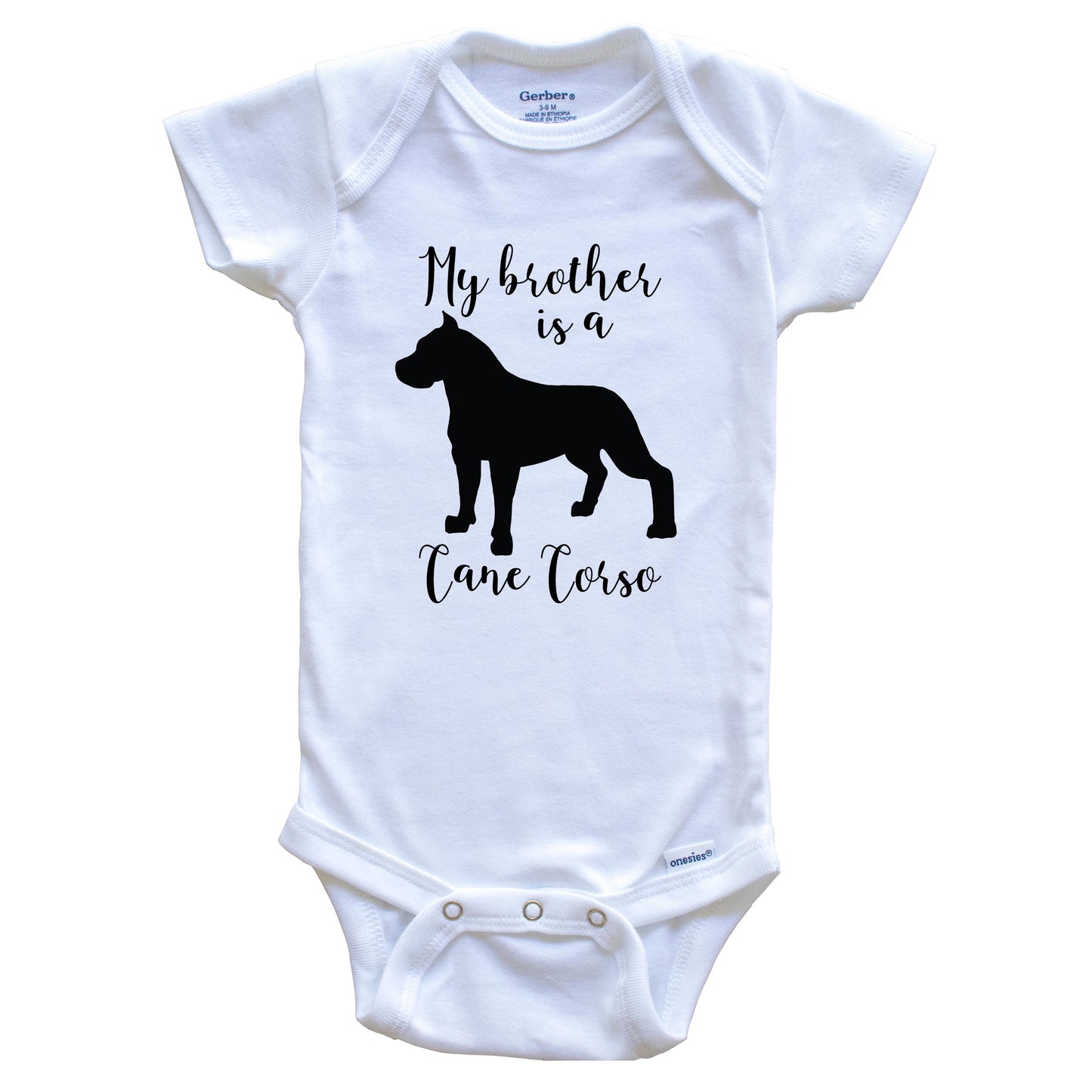 My Brother Is A Cane Corso Cute Dog Baby Onesie - Cane Corso One Piece Baby Bodysuit