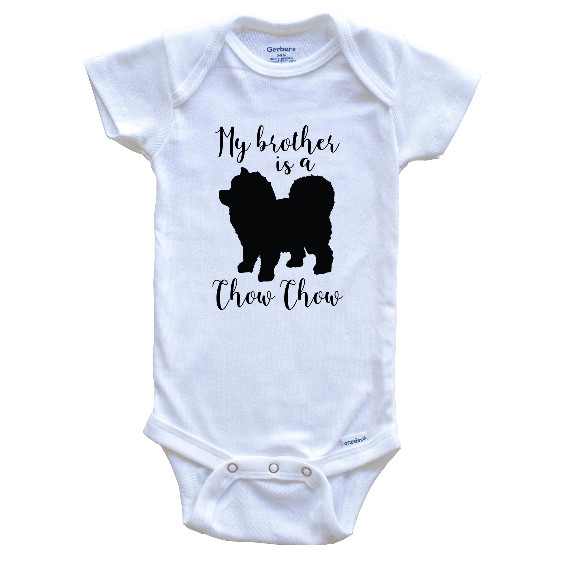 My Brother Is A Chow Chow Cute Dog Baby Onesie - Chow Chow One Piece Baby Bodysuit