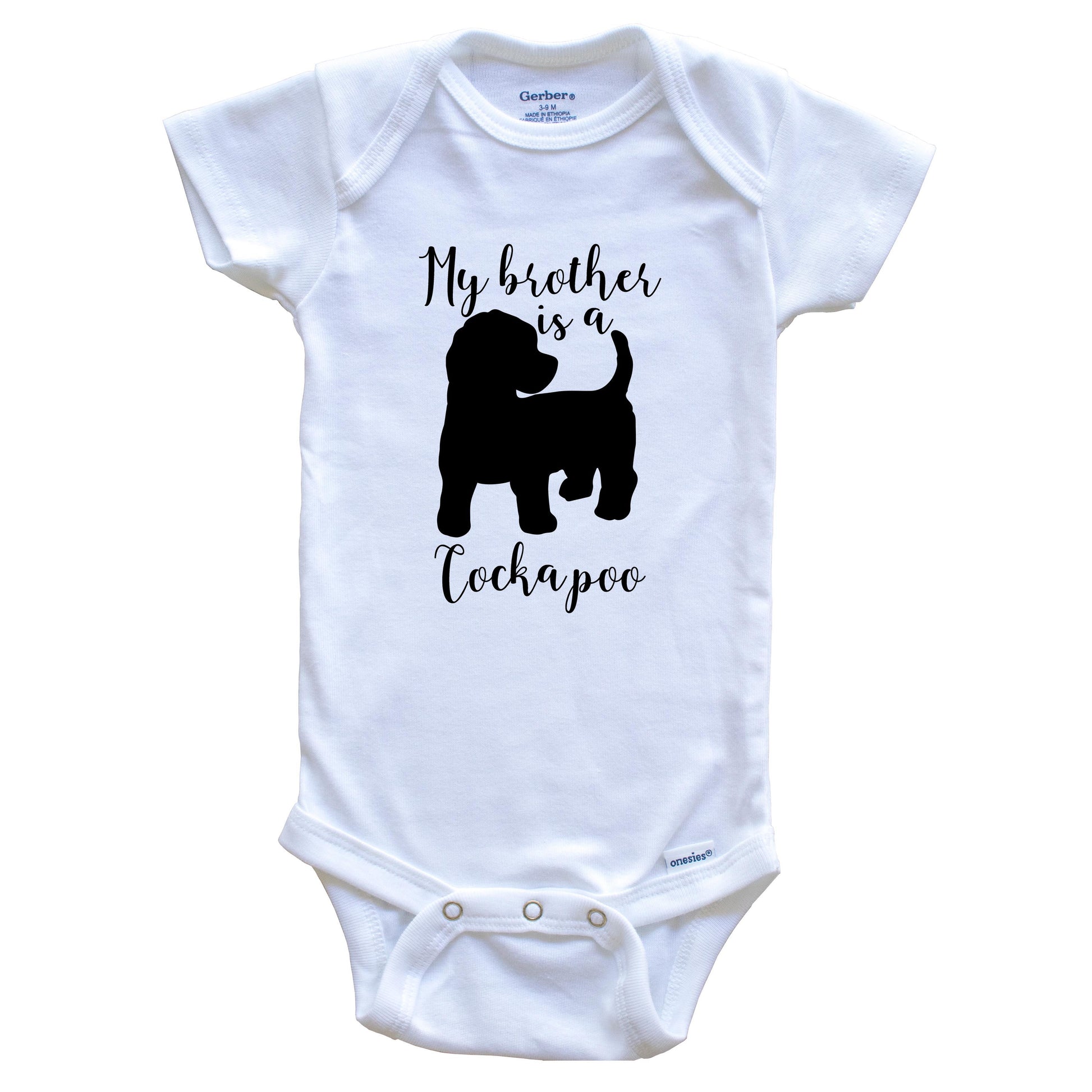 My Brother Is A Cockapoo Cute Dog Baby Onesie - Cockapoo One Piece Baby Bodysuit
