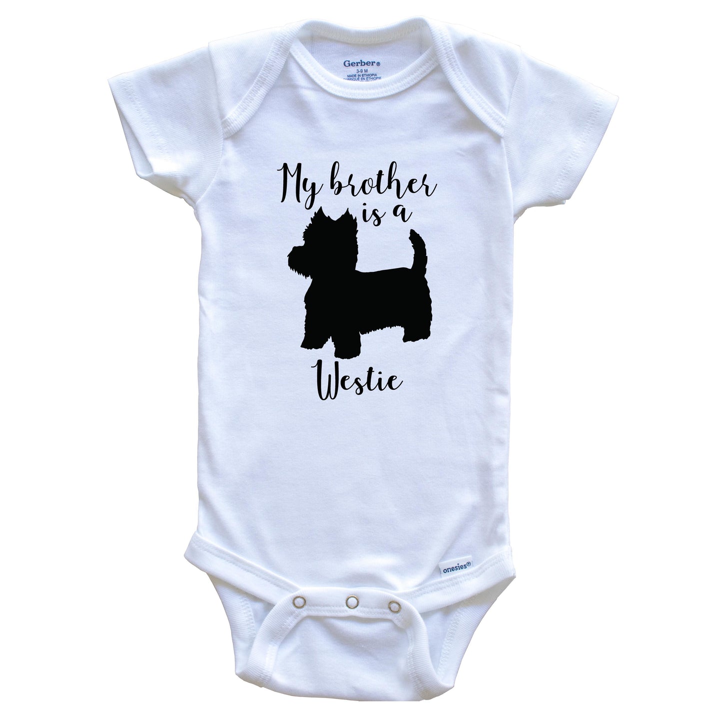 My Brother Is A Westie Cute Dog Baby Onesie - West Highland White Terrier One Piece Baby Bodysuit