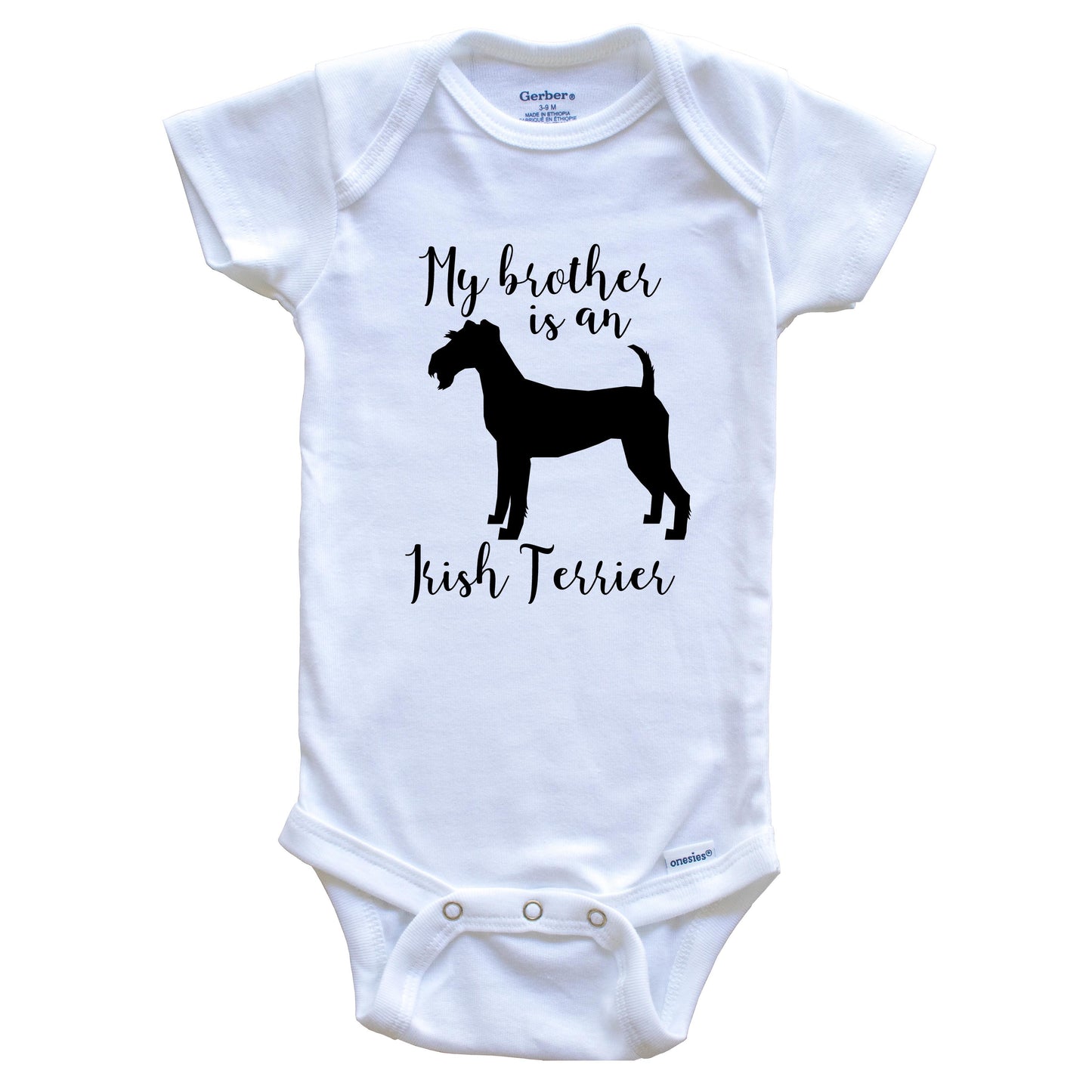 My Brother Is An Irish Terrier Cute Dog Baby Onesie - Irish Terrier One Piece Baby Bodysuit