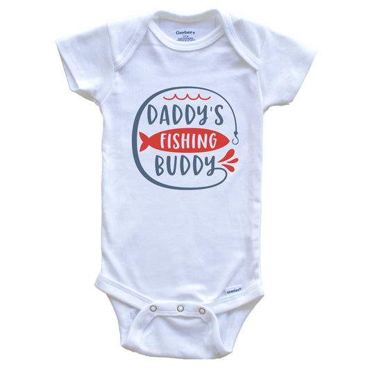 Daddy's Fishing Buddy Cute Baby Onesie - Baby Bodysuit
