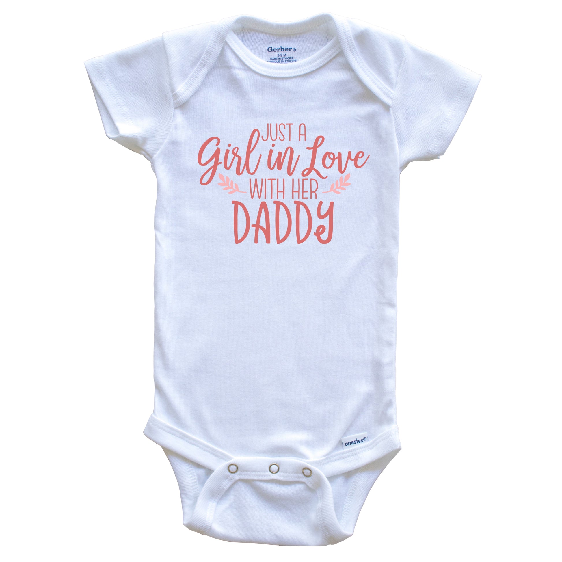 Just A Girl In Love With Her Daddy Baby Girl Cute Baby Onesie - Baby Bodysuit